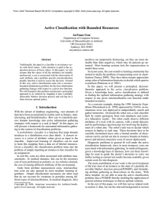 Active Classification with Bounded Resources AnYuan Guo
