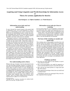 Acquiring (and Using) Linguistic (and World) Knowledge for Information Access or