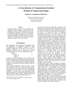 A Generalization of Computational Synthesis Methods in Engineering Design