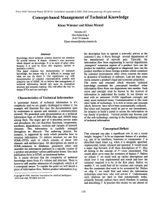 Concept-based  Management of  Technical  Knowledge