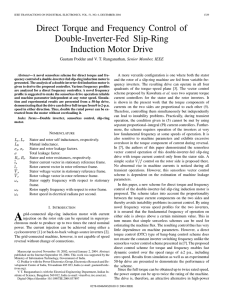 Direct Torque and Frequency Control of Double-Inverter-Fed Slip-Ring Induction Motor Drive