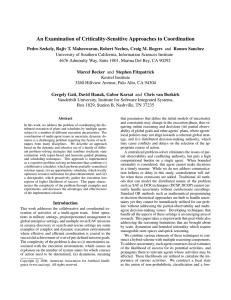 An Examination of Criticality-Sensitive Approaches to Coordination