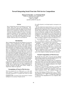 Toward Integrating Social Trust into Web Service Compositions