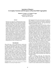 Agreeing to Disagree: Leveraging Consensus and Divergence in Bayesian Belief Aggregation