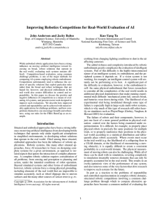 Improving Robotics Competitions for Real-World Evaluation of AI Kuo-Yang Tu