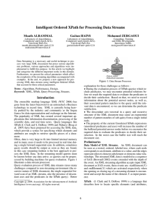 Intelligent Ordered XPath for Processing Data Streams Muath ALRAMMAL Ga´etan HAINS Mohamed ZERGAOUI
