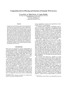 Composition-driven Filtering and Selection of Semantic Web Services Evren Sirin
