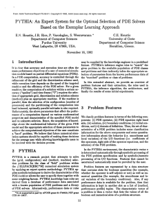 PYTHIA: An Expert  System  for  the ... Based  on  the  Exemplar  Learning ...