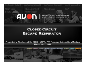 Closed Circuit Escape  Respirator March 20-21, 2012