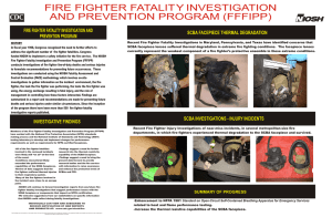 FIRE FIGHTER FATALIT Y INVESTIGATION AND PREVENTION PROGRAM (FFFIPP)