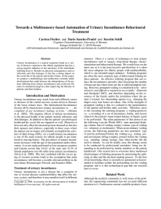 Towards a Multisensory-based Automation of Urinary Incontinence Behavioural Treatment