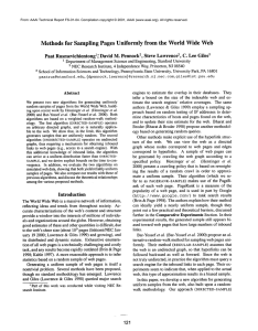 Methods for  Sampling  Pages  Uniformly  from...