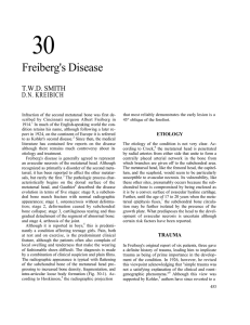 30 Freiberg's Disease T.W.D. SMITH D.N. KREIBICH