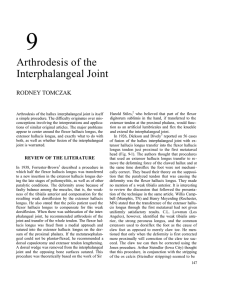 9 Arthrodesis of the Interphalangeal Joint RODNEY TOMCZAK