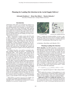 Planning for Landing Site Selection in the Aerial Supply Delivery