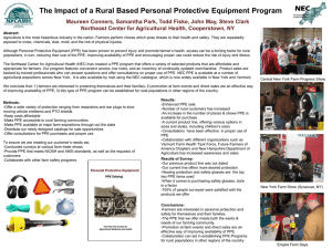 The Impact of a Rural Based Personal Protective Equipment Program