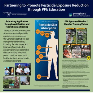 Partnering to Promote Pesticide Exposure Reduction through PPE Education pennsylvania