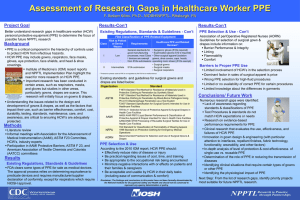 Assessment of Research Gaps in Healthcare Worker PPE Project Goal