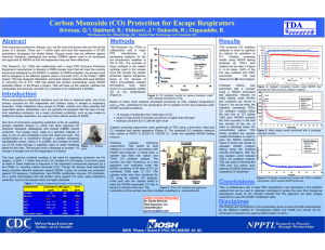 TDA Carbon Monoxide (CO) Protection for Escape Respirators Abstract Methods