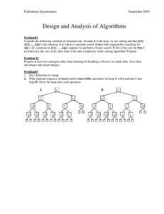 Design and Analysis of Algorithms Preliminary Examination  September 2010