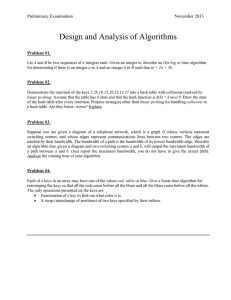 Design and Analysis of Algorithms Preliminary Examination  November 2013