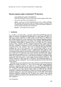Thermal  expansion  studies  of substituted  C... A K K P GANGULI* and