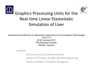 Graphics Processing Units for the Real-time Linear Elastostatic Simulation of Liver