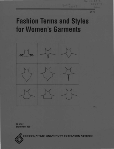 Fashion Terms and Styles for Women's Garments OR€GON STATE UNIVERSITY EXTENSION SERVICE .