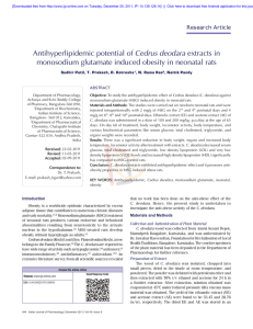 Antihyperlipidemic potential of Cedrus deodara extracts in