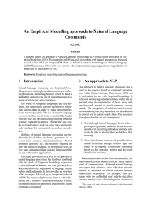 An Empirical Modelling approach to Natural Language Commands 0218982