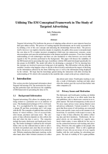 Utilising The EM Conceptual Framework in The Study of Targeted Advertising 1266015