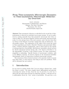 From Time-symmetric Microscopic Dynamics to Time-asymmetric Macroscopic Behavior: An Overview