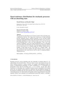 Quasi-stationary distributions for stochastic processes with an absorbing state