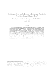 Evolutionary Trees can be Learned in Polynomial Time in the