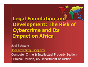 Legal Foundation and Development: The Risk of Cybercrime and Its Impact on Africa