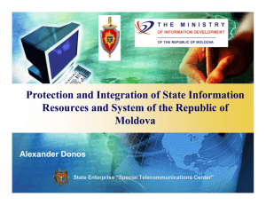 Protection and Integration of State Information Moldova Alexander Donos