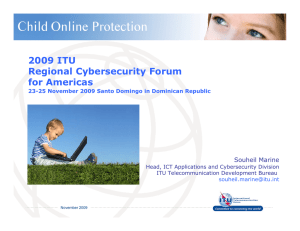 2009 ITU Regional Cybersecurity Forum for Americas Souheil Marine