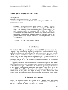 Radio-Optical Imaging of ATLBS Survey Kshitij Thorat