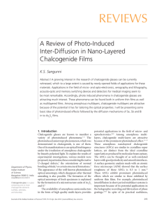Reviews A Review of Photo-Induced Inter-Diffusion in Nano-Layered Chalcogenide Films