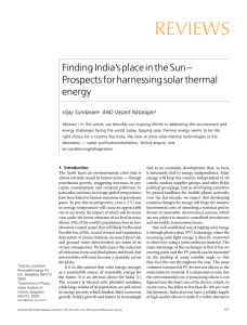 REVIEWS Finding India’s place in the Sun – energy