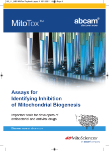 Mito Tox Assays for Identifying Inhibition