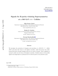 Signals for R-parity-violating Supersymmetry at a 500 GeV e e Collider