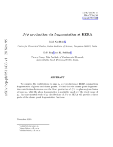J/ψ production via fragmentation at HERA