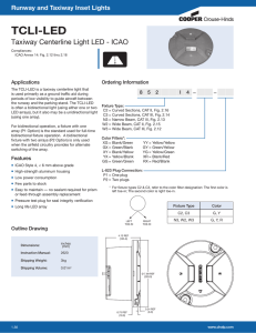 TCLI-LED Taxiway Centerline Light LED - ICAO Runway and Taxiway Inset Lights