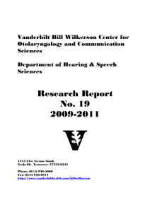 Vanderbilt Bill Wilkerson Center for Otolaryngology and Communication Sciences