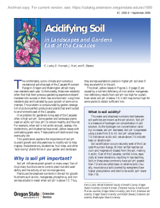 T Acidifying Soil  in Landscapes and Gardens