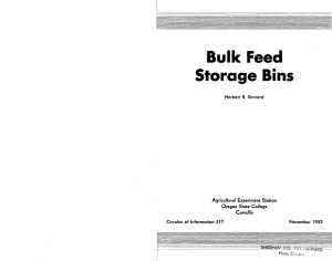 Bulk Feed Storage Bins