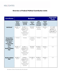 Overview of Federal Political Contribution Limits  Aggregate Contributor