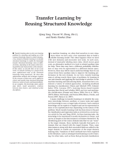 I Transfer Learning by Reusing Structured Knowledge