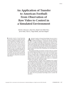 An Application of Transfer to American Football: From Observation of